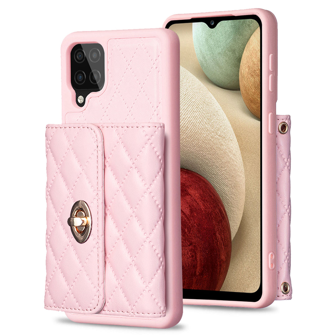 BF21-Style For Samsung Galaxy A12 PU Leather TPU Kickstand Phone Case Card Holder Phone Cover BF21-Style For Samsung Galaxy A12 PU Leather TPU Kickstand Phone Case Card Holder Phone Cover